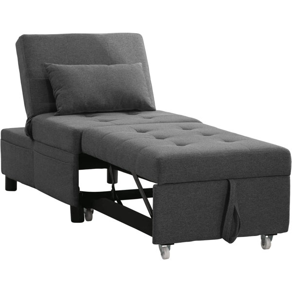 Latitude Run® Mjkone Twin 25.6'' Wide Cushion Back Futon Chair Wayfair